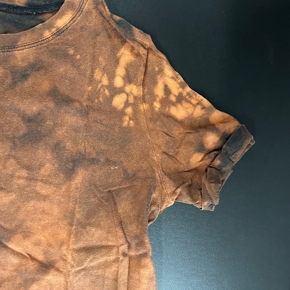 Women’s Small Tie Dye T Shirt Humor Brown Black Grunge Boho Streetwear Artsy - Picture 3 of 11